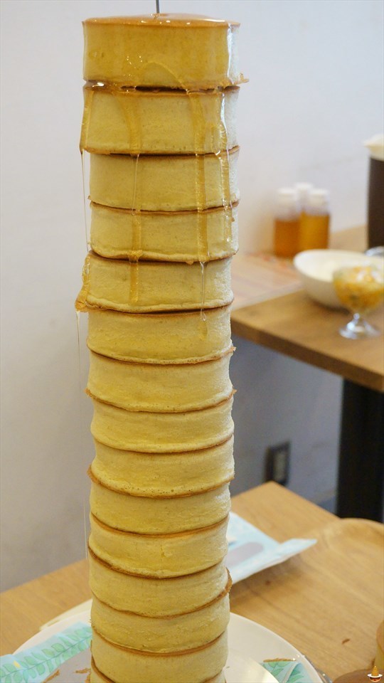 【特別編】パホケ会27<速報01>厚焼きパンケーキタワー登場♪うまうまパンケーキ!元町1丁目カフェ(大阪/なんば)パンケーキマン